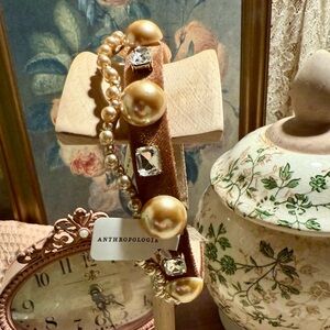 Anthropologie Embellished Velvet Headbands